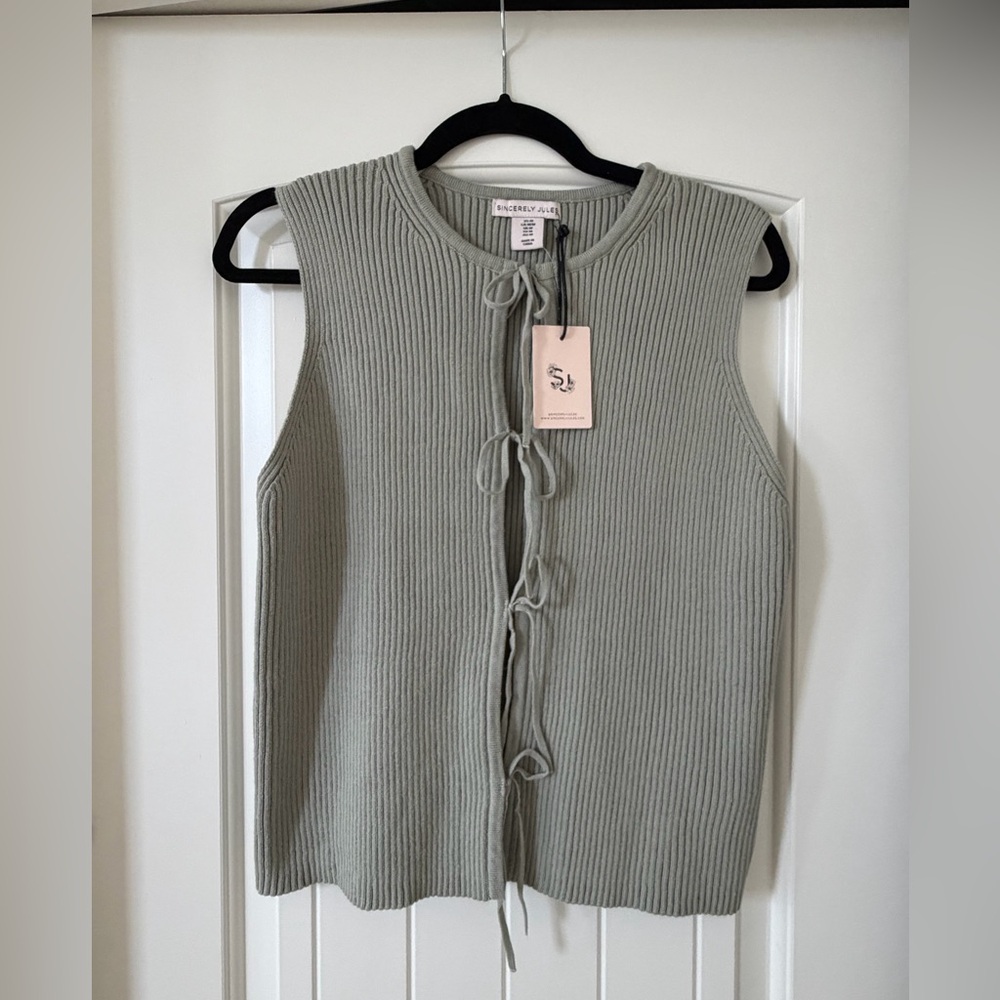 Sincerely Jules Ribbed Knit Top in Sage